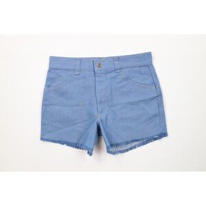 Vintage 60s 70s Streetwear Mens 30 Faded Chambray Denim Cut Off Short Shorts USA